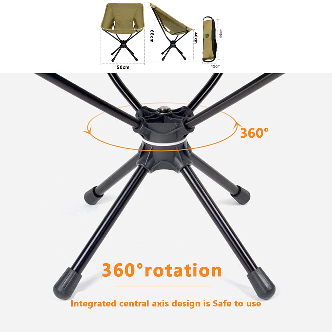 360° Swivel Folding Chair